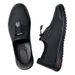 Euro Step Summer Men's Breathable Mesh Sneakers Soft Sole Thin Casual Slip-On Black Work Shoes For Men_vogvips.com