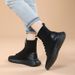 Plus Size High Top Trendy Socks, Lace Up Women's Shoes, Soft Sole, Middle-Aged And Elderly Casual Lightweight 344_vogvips.com