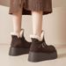 2026 Vintage Furry Snow Boots For Women Autumn Winter New Fashion Versatile Lazy Slip-On Northeast Cotton Shoes_vogvips.com