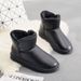 New Thickened Fleece-Lined Snow Boots Women, Soft Sole, Non-Slip, Versatile, Stylish, Waterproof Cotton Shoes For Women_vogvips.com