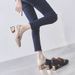 Chunky Heel Single Shoes For Women, New Four Seasons Versatile Women's High Heels, British Style Small Leather Shoes,_vogvips.com