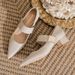 Comfortable Mary Jane For Women, Mid-heel Pointed Toe Leather Shoes, Versatile Soft Leather, Comfortable With A Strap_vogvips.com