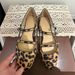 Sheepskin Version Of Genuine Leather Leopard Print Side Opening Mary Jane Shoes For Women Flat Evening Shoes_vogvips.com