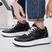 Thick-soled Heightening Board Shoes Men's Invisible Inner Heightening Shoes Cowhide Hollow Breathable Leisure Sports_vogvips.com