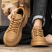 European Warm Series Men's Leather 2025 New Autumn Winter Fleece-Lined Warm Cotton Shoes British Martin Trendy Snow Work Short Boots_vogvips.com