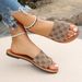 SHLIANG Summer New Comfortable And Lightweight Flat Shoes Women Fashion Round Head Beach Casual Slippers For Women V0053_vogvips.com
