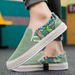 Men's Breathable Slip-On Canvas Shoes With Rubber Sole For Summer Casual Wear, Comfortable Lightweight Loafers With Elastic Band_vogvips.com