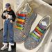 Designer Graffiti Water Diamond Dad Shoes Women's New Comfortable Trendy Luxury Single Shoes_vogvips.com