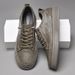 Retro Men's Board Shoes Platform Low-top Casual Shoes Small Leather Shoes Men_vogvips.com