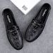 Live Streaming Size 45 46 47 Crocodile Patterned Bean True Cow Soft Soles Men With One Step Of Lefu Shoes For Business_vogvips.com