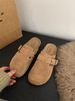 Premium Suede Leather Clogs For Women - Elegant Adjustable Buckle Mules With Arch Support For Daily Versatility_vogvips.com