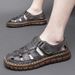 Cross-border Plus-size Beach Sandals, Retro Summer Hollow-out Clogs, Live-stream Casual Men's Slip-on Sandals_vogvips.com