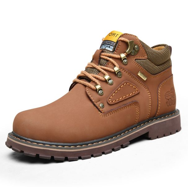 European Warm Series Autumn New High-top Work Short British Style Trendy Martin Boots Casual Large Size Men's Shoes_vogvips.com