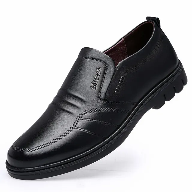 Man Sport Shoe Loafers Men Non-slip Leher Slip-on Black Driving Sneakers Male Dress Shoes Light Brehable Footwear_vogvips.com
