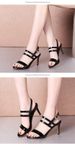 New Slimming Versatile High Heel Genuine Leather Sexy Buckle Strap Women's Summer Open-Toe Sandals_vogvips.com