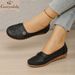 Women's Slippers Flat Shoes, Rhinestone Flower Decorated Artificial Leather Mocasin, Sewn Embroidery Comfortable Anti Slip Walking Flat Shoes_vogvips.com