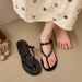 Cross-border Internet Celebrity Chain Anti-slip Flip-flops For Women, Spring Summer Outdoor Flat Beach Sandals In_vogvips.com