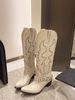 Western Cowboy Women, Long 2025 New Style, Rivet Pointed Toe, Over-the-Knee High Boots, Plus Size Riding Boots For Women_vogvips.com