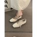 French Style Pink Chain Gentle Mary Jane For Women 2024 Spring Autumn Dress Ballet Elegant Evening Shoes_vogvips.com