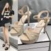Sweet, Stylish, Casual, Minimalist, Ultra-high Heel, Chunky Heel, Platform, Criss-cross Ankle Strap Women's Sandals_vogvips.com
