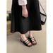 Women's Fashion Sandals Summer 2025 New Vintage French Fairy Style Beach Seaside Travel Soft Flat Roman Shoes_vogvips.com