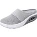 2025 Summer Heel Free One Step Women's Sneakers Lazy Large Thick Soled Shoes Mesh Breathable Half Slippers For Women_vogvips.com