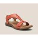 Women's Shoes Summer Flat Arch Massage Velcro One Word Casual Beach Sandals_vogvips.com