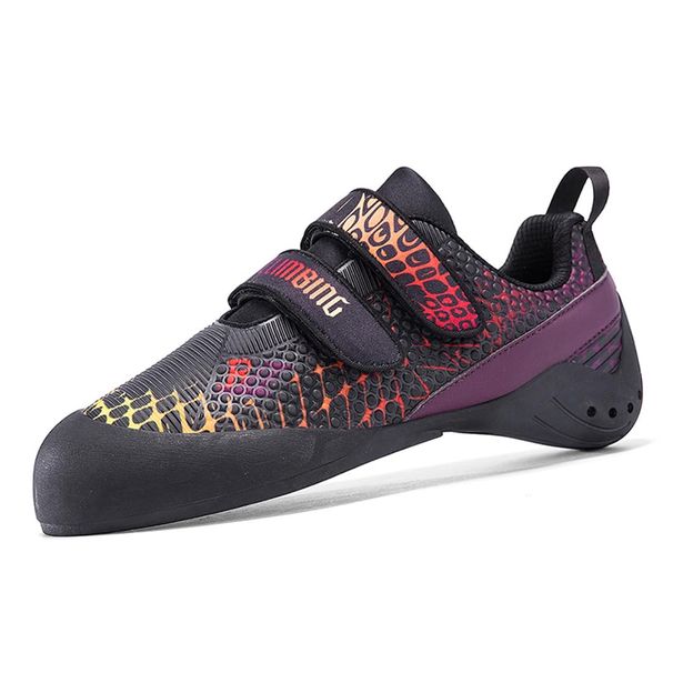 Rock Climbing Shoes Rubber Soles Hook-and-Loop Closure Mesh Outdoor Beginners Bouldering Shoes For Men Women_vogvips.com