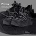 Men's Chunky Platform Sneakers - Lightweight Comfortable Casual Shoes With Thick Sole For Height Boost (Gray, Black/White)_vogvips.com