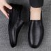 CLOHOO Men's Business Casual Shoes Handmade Layered Cowhide Rubber Bottom Leather Footwear For Office And Leisure_vogvips.com