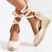 Women's Shoes Summer New Large Size Wedge Heel Women's Sandals Thick Bottom Baotou Baohe Ankle Ring Strap Cloth Rope Sandals Women_vogvips.com