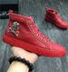 New 1 New Popular Autumn Winter Style Personalized Metal Skull Genuine Leather Breathable High-top Shoes Men's Fashion Scale Patt_vogvips.com
