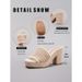 Women's Wedge Sandals Braided Straw Rope Thick Sole Summer Platform High Heels Style Waterproof_vogvips.com