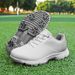 Ladies Waterproof Golf Shoes Outdoor Leather Golf Sport Sneakers Lightweight Comfortable Golfing Shoes_vogvips.com