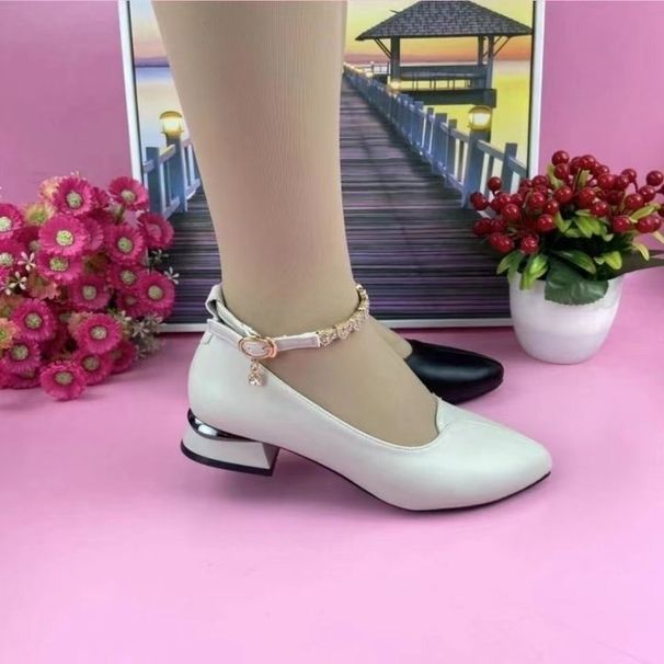 2025 Spring Fashion Mom Casual Shoe With Mid Heel Single Chain Detached Version_vogvips.com