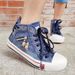 Women's Fashion Denim Casual Skull Metal Decoration Womens Flat Sneakers Vintage High Top Women Vulcanized Shoes 운동화_vogvips.com