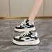 Leather Small White Women 2024 Autumn New Thick Sole Comfortable Simple Board Casual Matching Color Women's Shoes_vogvips.com