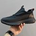New Youth Student Casual Sports Lightweight PU Face Low Cut Men's Shoes, Round Toe Trendy And Solid Color Running Shoes_vogvips.com