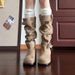 Wstrn Cowboy Boots For Womn With Blt Buckl, Ovr-th-Kn Pil Chunky Hl Slimming Long Tub Riding Boots, Hot_vogvips.com