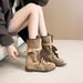Women Boxing Boots ~Petite Invisible Height Increase 8Cm Boxing For Women Western Hunting Duck Versatile Slimming German Training Martin_vogvips.com