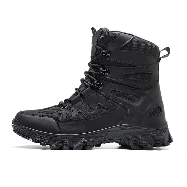 Large Size Autumn Sneakers High-top Hiking Outdoor Non-slip Hiking Shoes Field Training Men's Boots_vogvips.com
