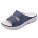 2025 New Summer Genuine Leather Women's Simple Studded Sporty Wedge Large Size Sandals_vogvips.com