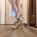 gold Patent Leather Sexy Mature Women's High Heels 2026 Summer New Style Square-Toed Open-Toe Sandals For Hot Girls_vogvips.com