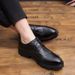 Business Formal Korean Crocodile Pattern Lace-up Leather European Style Wedding Banquet Men's Single Shoes_vogvips.com