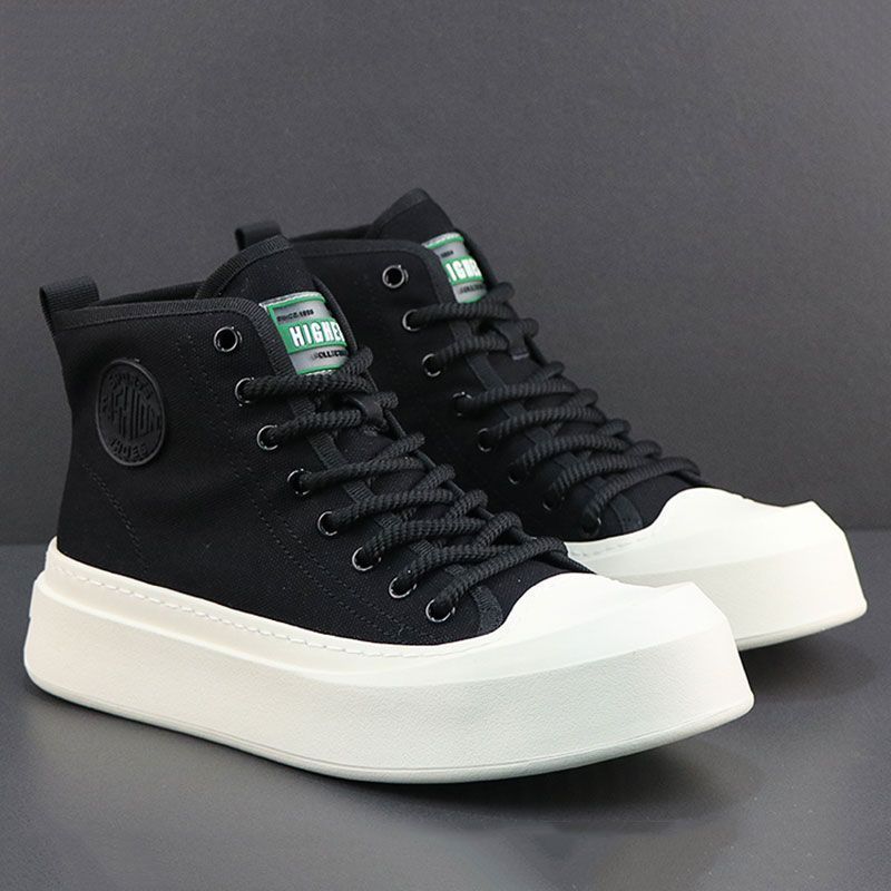 Men's Shoes High Top Canvas 2024 Spring Student Trend All Match New Breathable Men's Sports Casual Shoes_vogvips.com