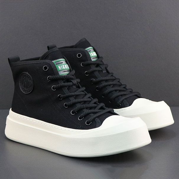 Men's Shoes High Top Canvas 2024 Spring Student Trend All Match New Breathable Men's Sports Casual Shoes_vogvips.com