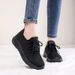 Black Casual Sneakers 2025 Spring Summer New Women's Lightweight Breathable Comfortable Soft Sole Office Work Shoes_vogvips.com