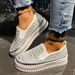 Women’s Shoes Rhinestones Large Size Diamond Shoes Fashion Temperament Rhinestone Slip On Lazy Shoes Trend_vogvips.com