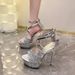 Sexy Transparent Stiletto Crystal Heel Platform Sandals - Fashion Runway Show Dress Shoes For Pole Dancing & Models_vogvips.com
