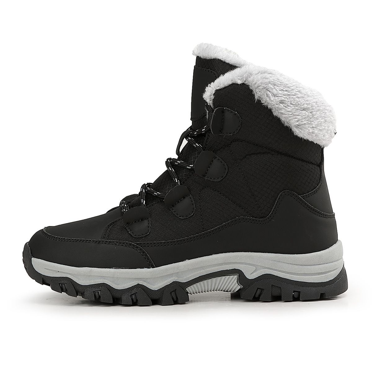 Women's Shoes Winter Snow Boots With Thick Fleece Lining, Round Toe, Rubber Sole, Casual Comfortable Mid-Calf Boots For Cold Weather_vogvips.com
